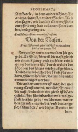 Von der Nasen.