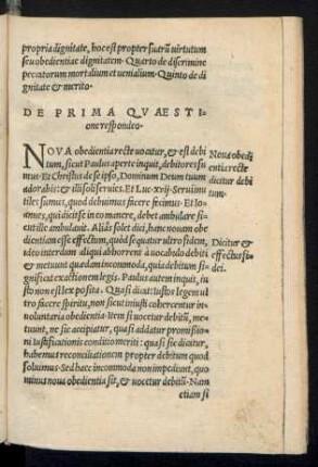 De Prima Quaestione respondeo.
