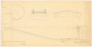 Garten Dr. Köpp Rittergut Röcknitz, Thallwitz: Schwimmbecken und Holzbrücke 1:100, 1:10