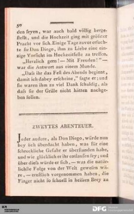 Zweytes Abenteuer.