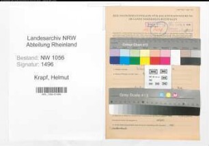 Entnazifizierung Helmut Krapf , geb. 16.08.1920 (Jurist)