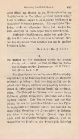 693-696 [Rezension] Die Psalmen