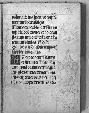 Gebetbuch Kaiser Maximilians I. — Gnadenstuhl, Folio 21verso