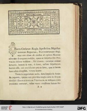Sacra Cæsareo-Regia Apostolica Majestas tantorum Regnorum [...]