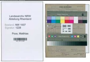 Entnazifizierung Matthias Poos , geb. 27.11.1884 (Hausmeister)