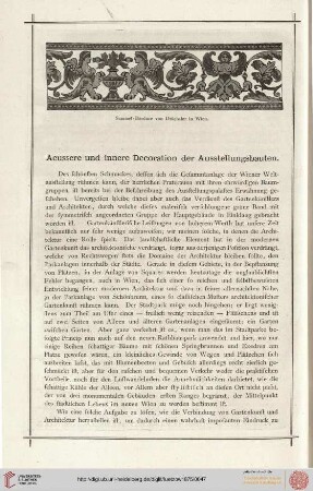 Äußere und innere Decoration der Ausstellungsbauten