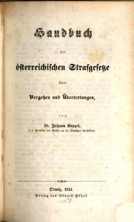 Handbuch der österreichischen Strafgesetze über Vergehen und Übertretungen
