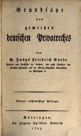Grundsätze des allgemeinen deutschen Privatrechts