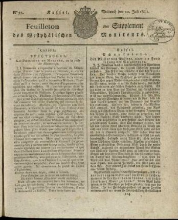No. 55, Mittwoch den 10. Juli 1811