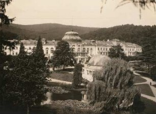 Bad Wildungen. Kurpark. Blick zum Kurhaus