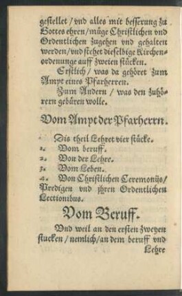 Vom Ampt der Pfarherrn.