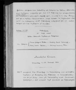 Resolutio Civium, Donnerstag d. 23. Novemb. 1843.