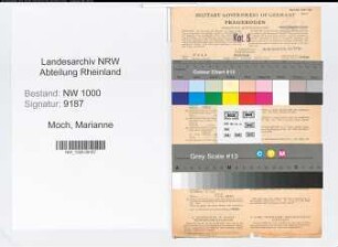 Entnazifizierung Marianne Moch, geb. 04.02.1907 (Kontoristin)