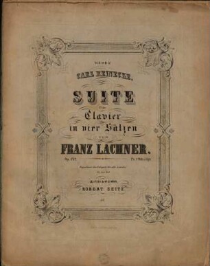 Suite für Clavier : in 4 Sätzen ; Op. 142