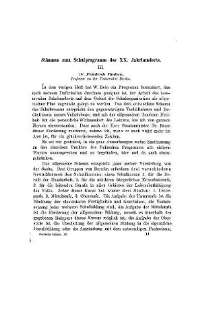 Stimmen zum Schulprogramm des XX. Jahrhunderts : III.