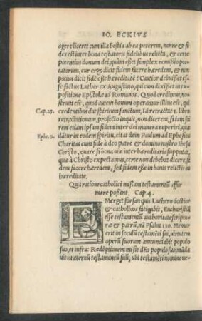 Qua ratione catholici mißam testamentum affirmare poßint. Cap. 4.