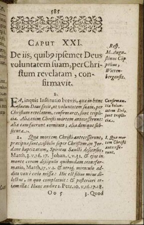 Caput XXI. De iis, quibus ipsemet Deus voluntatem suam, per Christum revelatam, confirmavit.