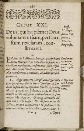 Caput XXI. De iis, quibus ipsemet Deus voluntatem suam, per Christum revelatam, confirmavit.
