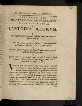 511-532, Spec. 563. De Custodia reorum