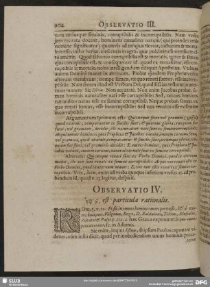 Observatio IV. Eph' hō, est particula rationalis