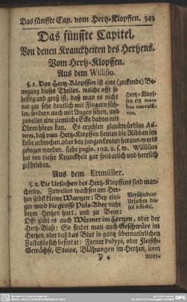 Das fünffte Capitel, Von denen Kranckheiten des Hertzens