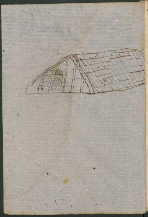 House at Indian Cove, Dusky Bay (New Zealand) - sketch (March 29th, 1773)