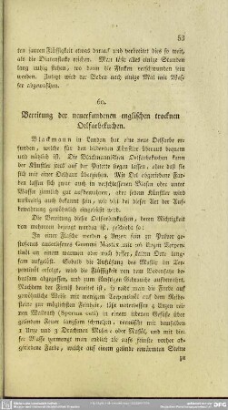 60. Bereitung der neuerfundenen englischen trocknen Oelfarbekuchen