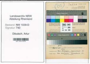 Entnazifizierung Artur Dibutsch , geb. 09.09.1903 (Vorarbeiter)