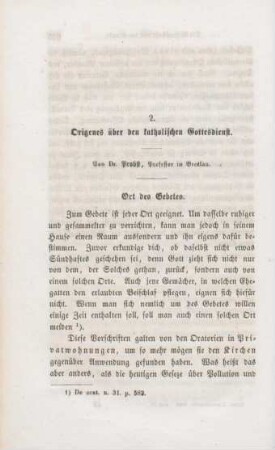 646-719 Origenes über den katholischen Gottesdienst