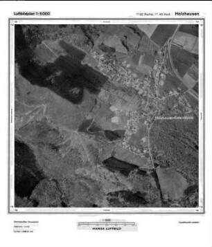 Holzhausen, Gauß-Krüger-Koordinaten: Rechtswert: 3492, Hochwert: 5748