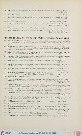 Arbeiten in Glas, Malereien hinter Glas, gebrannte Glasscheiben (Nr. 375-542)