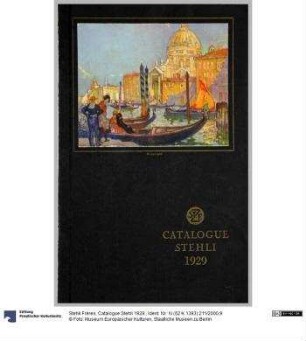 Catalogue Stehli 1929.