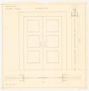 Wohnhaus Hauser, Solln: Schiebetür 1:10