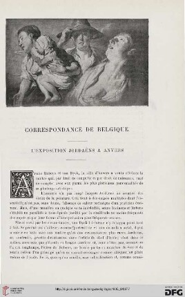 3. Pér. 34.1905: L' exposition Jordaens à Anvers : correspondance de Belgique