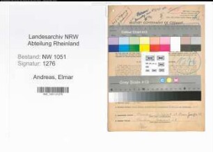 Entnazifizierung Elmar Andreas , geb. 10.02.1900 (Arzt)