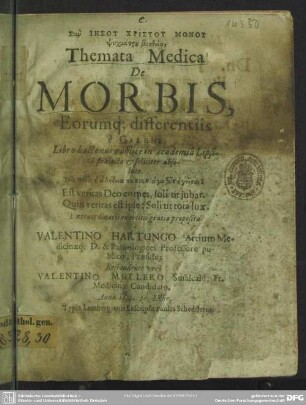 Themata medica de morbis ... differentiis