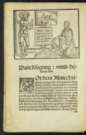 Dancksagung: unnd beschluss rede.