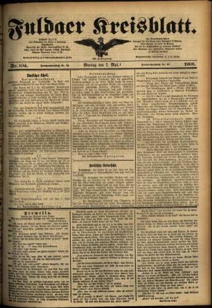 Ausgabe vom Montag, den 07. Mai 1906.