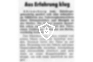 Aus Erfahrung klug