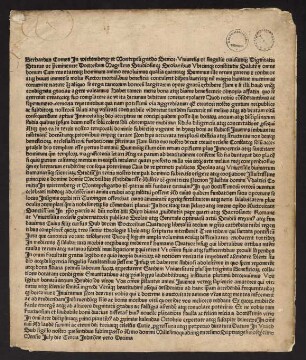 1477 Juli 3: Graf Eberhard macht die Eröffnung der Universität zu Tübingen öffentlich bekannt und lädt zu ihrem Besuch ein.