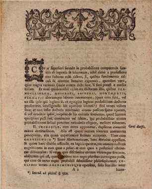 Gradus Et Mensuram Probabilitatis Dari Defendit Praelectionesque Suas Indicat Abraham Gotthelf Kaestner