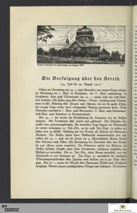 Die Verfolgung über den Sereth