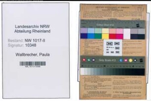 Entnazifizierung Paula Wallbrecher , geb. 05.10.1891 (Buchhalterin)