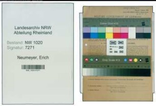 Entnazifizierung Erich Neumeyer , geb. 11.04.1899 (Kaufmaennischer Angestellter)