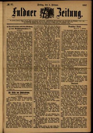 Ausgabe vom Freitag, den 04. Februar 1887.