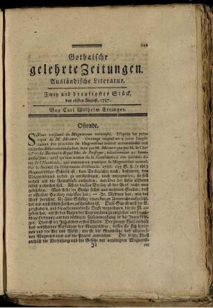 Zwey und dreysigstes Stück, den eilften August, 1787.