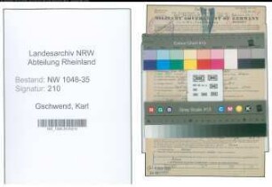 Entnazifizierung Karl Gschwend , geb. 07.06.1895 (Musiker)