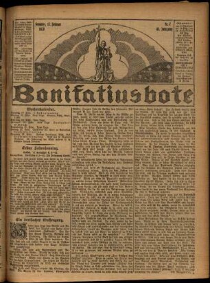 Erste Ausgabe vom Sonntag, den 17. Februar 1929.