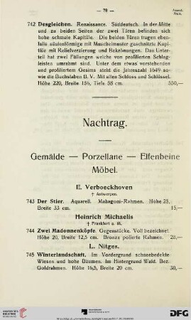 Nachtrag (Nr. 743-775)