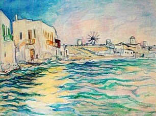 Mykonos m.[it] den Windmühlen